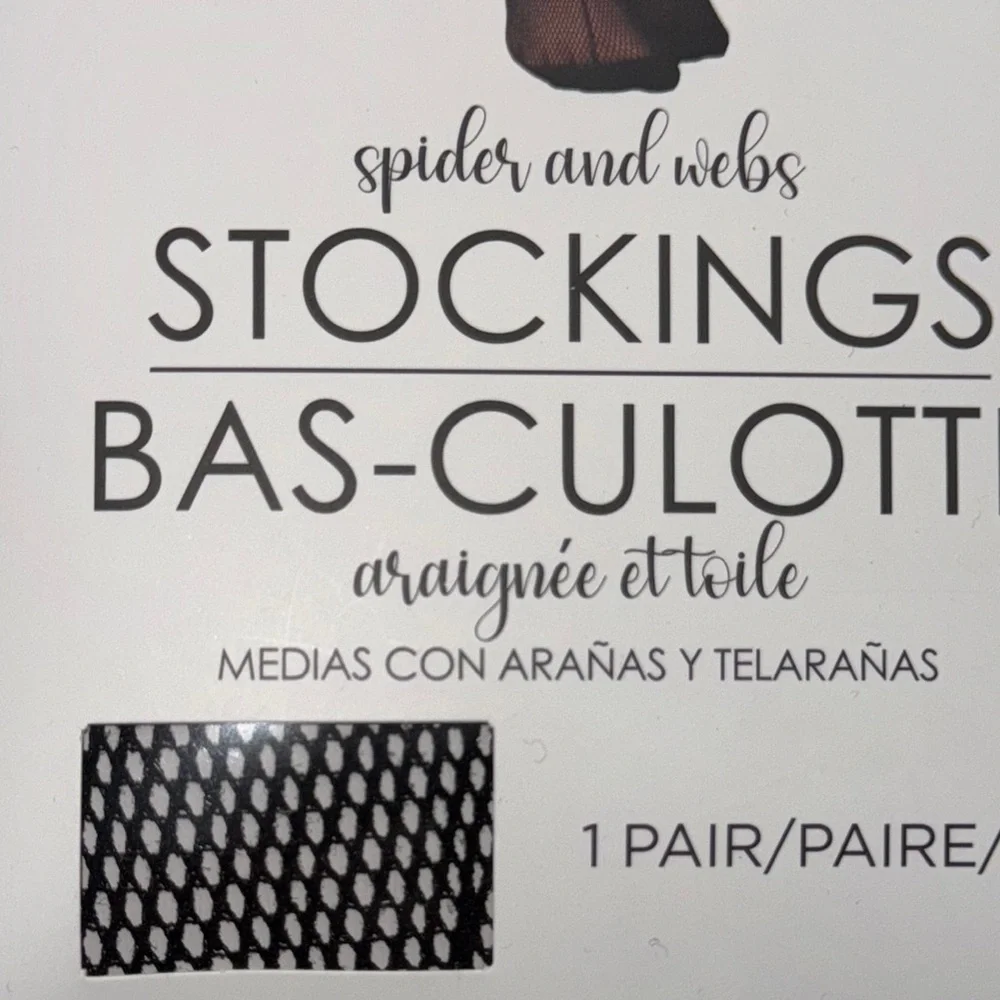 Spider and Webs Stockings - Black
